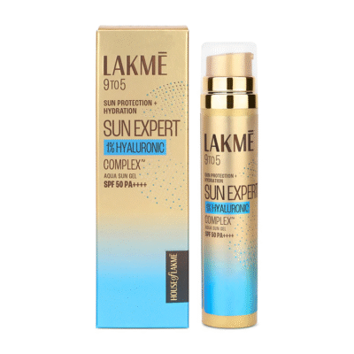 Lakmē 1% Hyaluronic water-light Sunscreen gel SPF 50 Pa++++ For Oily Skin, Plump & Hydrated skin 56g - Image 2